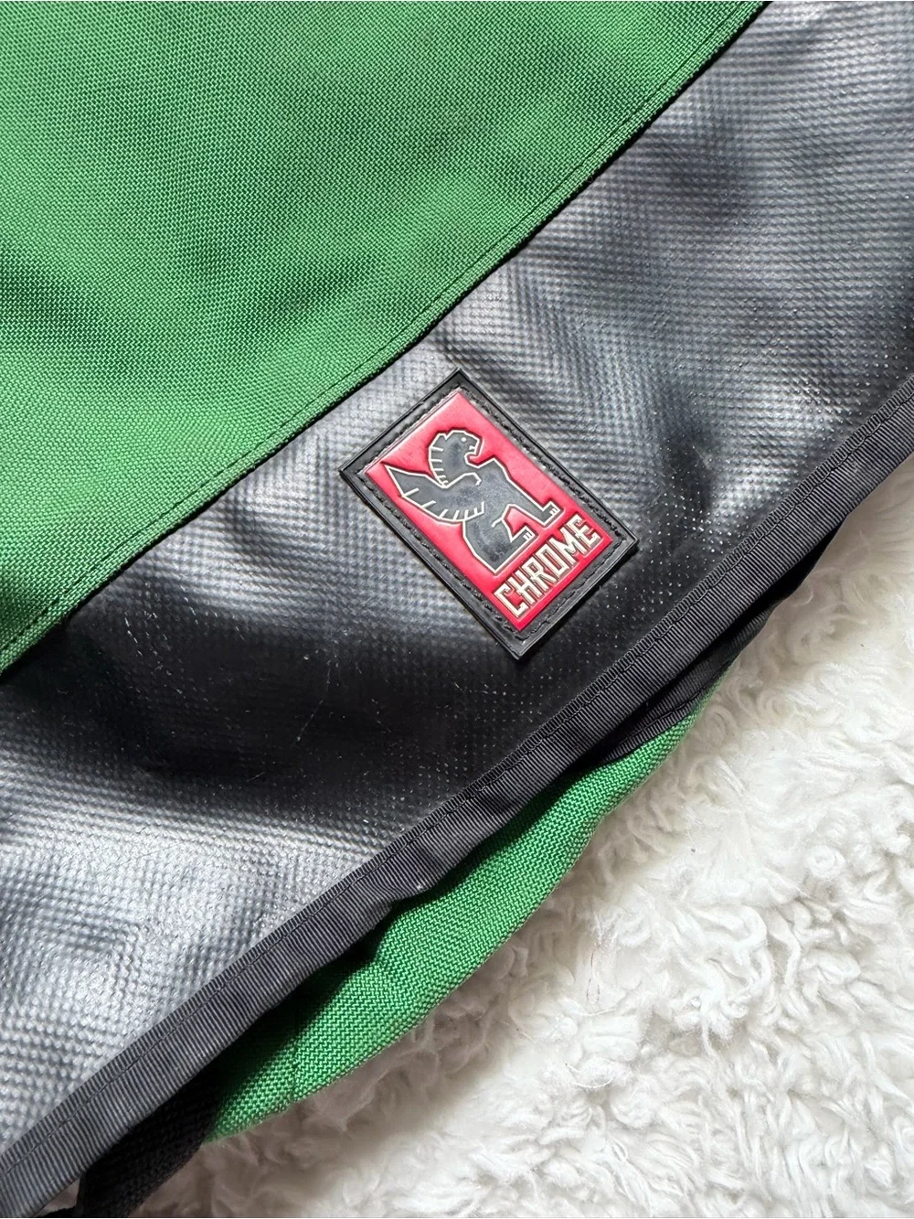 Chrome Green Black Messenger Bag Durable Waterproof Canvas Sling